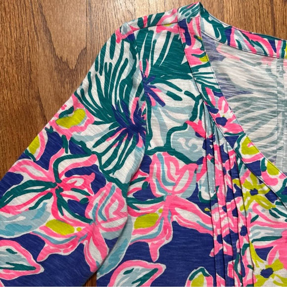 Lilly Pulitzer Amberly Dress in Iris Blue Casa Azul size L - Picture 5 of 16